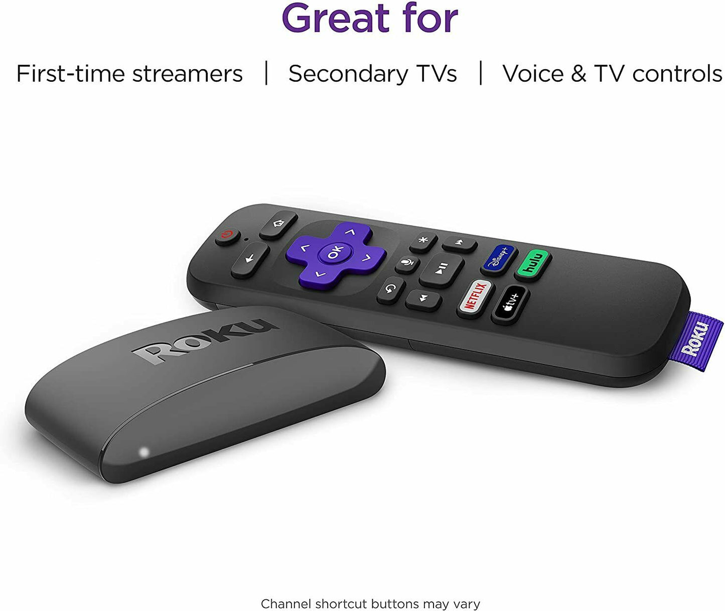 Roku Express 4K+ 2021 Voice Remote Streaming for Netflix Plex Amazon Prime Video