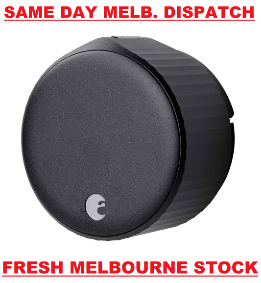 August Wi-Fi Smart Lock 4th Gen App Connect Keyless Door Built-In WIFI BLACK NEW
