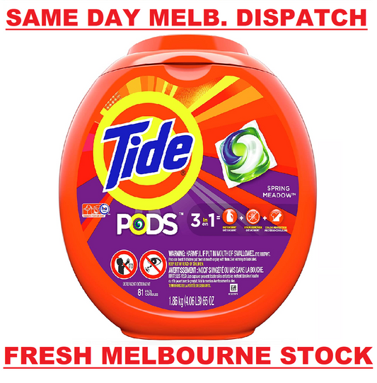 Tide PODS Laundry Detergent Liquid Pacs Capsules, Spring Meadow Scent (81 Count)