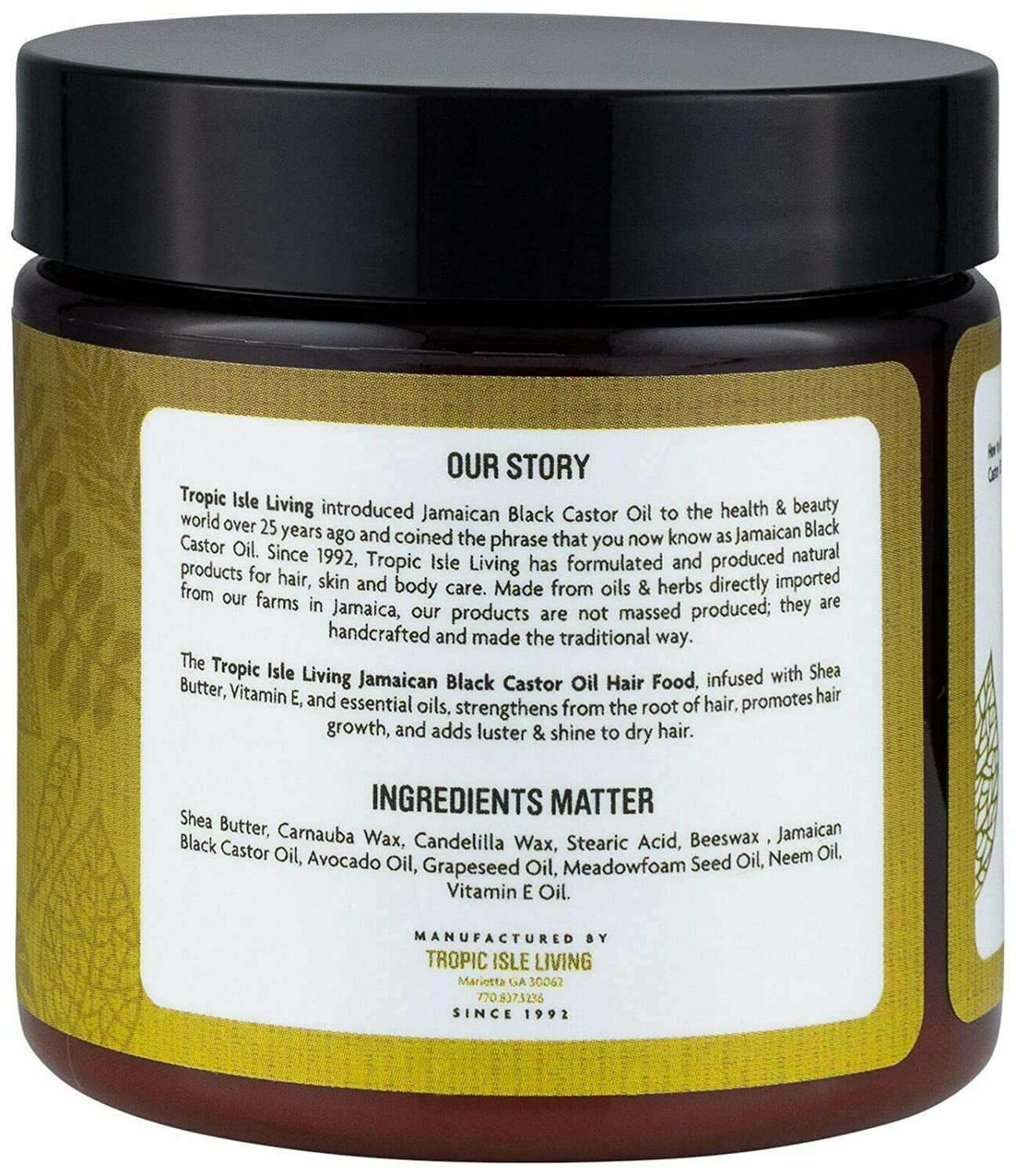 TROPIC ISLE LIVING JAMAICAN BLACK CASTOR OIL Hair Food Growth FREE EXPRESS POST